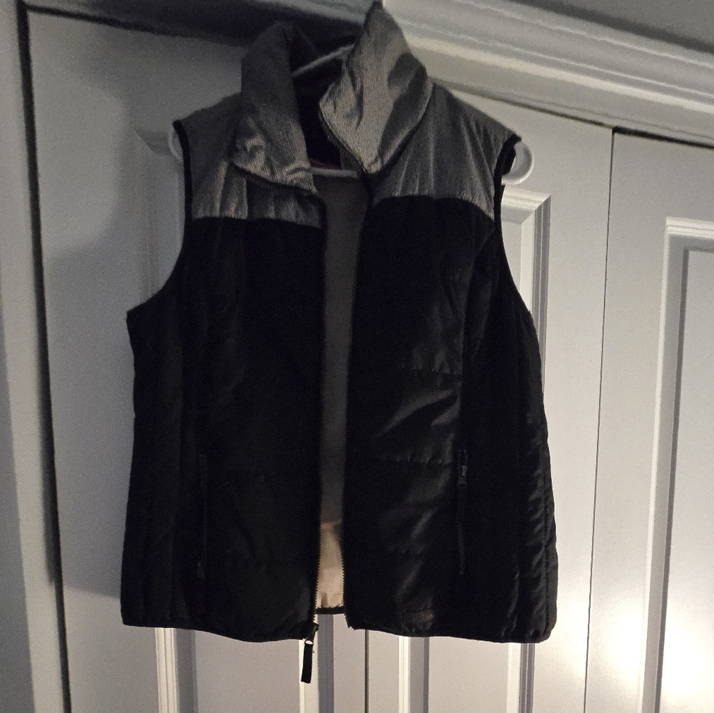 Women's Black and Gray Vest